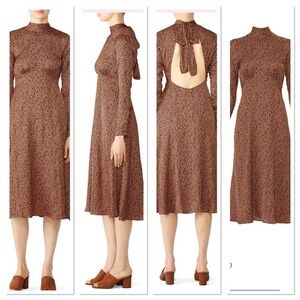 Free People Loveless Leopard Midi Dress